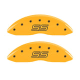 Couvre-étriers MGP 4 gravés avant et arrière Trailblazer SS finition jaune noir Char 2004 Chevy SSR