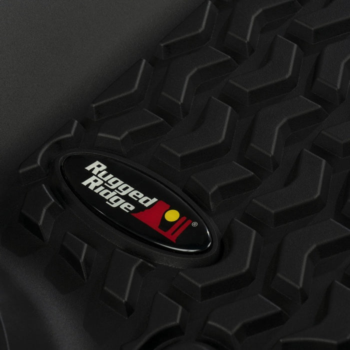 Revêtement de plancher arrière Rugged Ridge noir pour Jeep Wrangler JL 2018-2020 à 2 portes