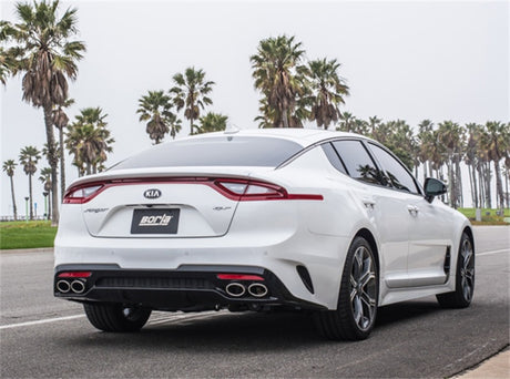 Échappement arrière double division Borla 2018 Kia Stinger 3,3 L V6 Turbo 2,25 po de diamètre de tuyau avec sortie arrière de type S