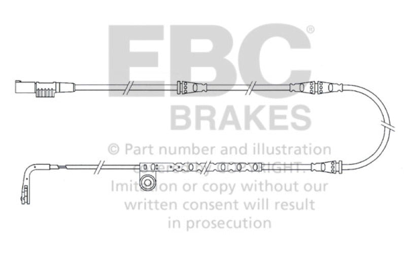 Câbles d'usure avant EBC 2005-2006 Land Rover Range Rover Sport 4.4L