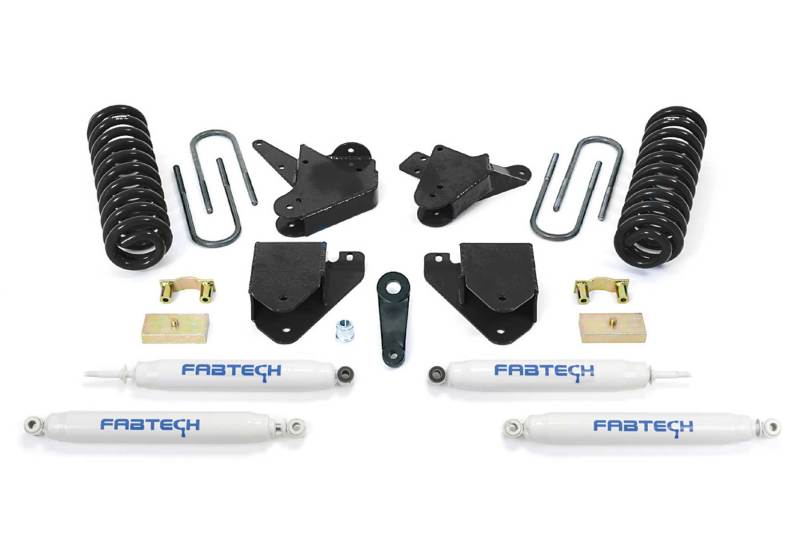 Système de base Fabtech 05-07 Ford F250 2WD V10 et Diesel 6 pouces avec amortisseurs de performance