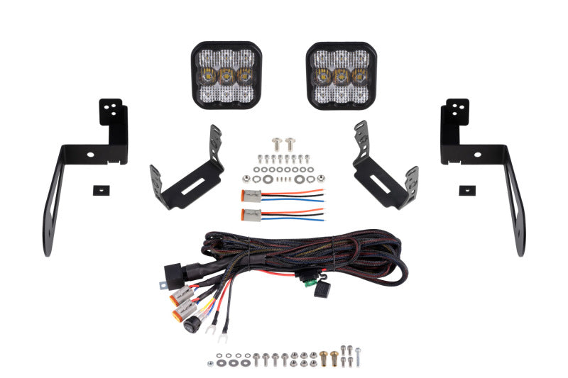 Kit de barre lumineuse de pare-chocs CrossLink Jeep JK SS5 de Diode Dynamics Sport Combo