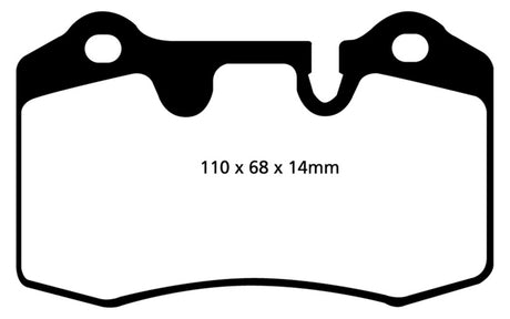 Plaquettes de frein arrière EBC 04-12 Aston Martin DB9 5.9 Yellowstuff
