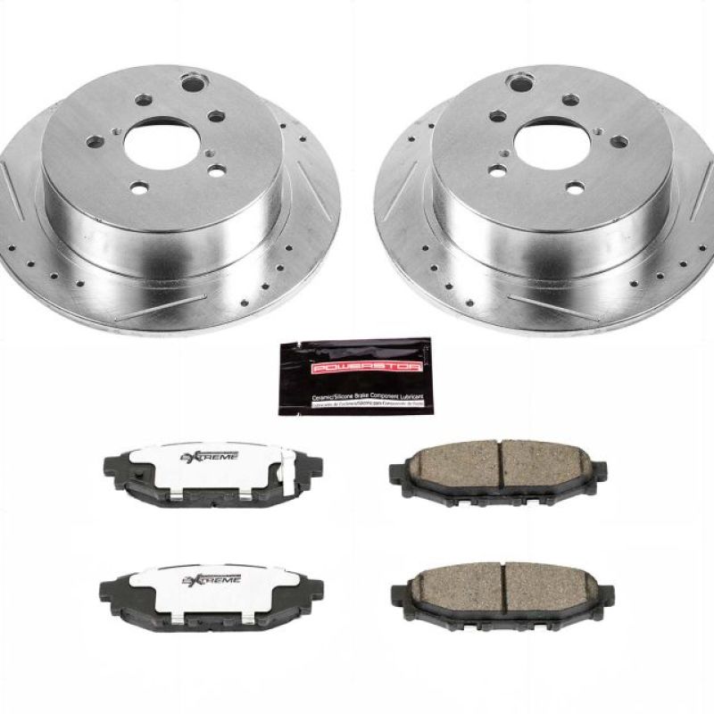 Power Stop 16-18 Subaru Crosstrek Rear Z26 Street Warrior Brake Kit