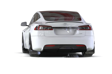Garde-boue Rally Armor 21-23 Tesla Model S / S Plaid Black UR avec logo rouge