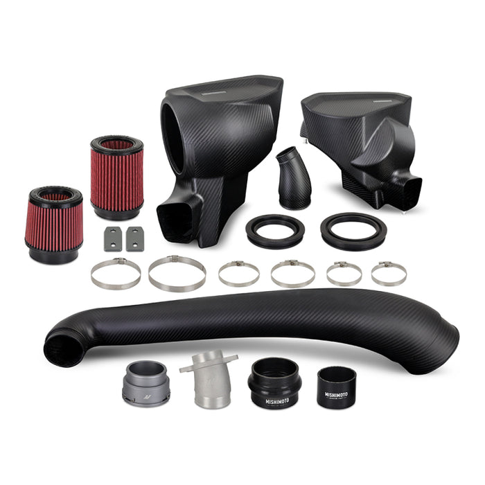 Admission d'air de performance Mishimoto 2021+ BMW G8X M3/M4 en fibre de carbone mate