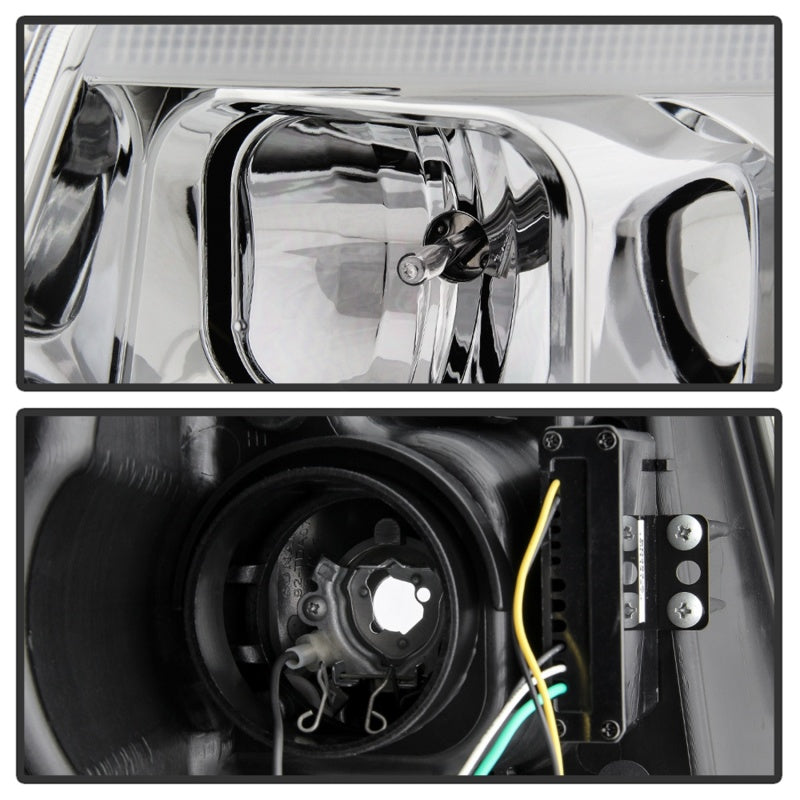 Jeep Grand Cherokee Spyder 11-13 - Phares de projet Light Bar - Modèle Halo - Chro - PRO-YD-JGC11-LB-C