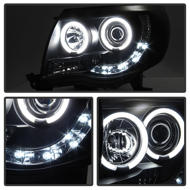 Phares de projecteur Spyder Toyota Tacoma 05-11 CCFL Halo LED Blk Smke PRO-YD-TT05-CCFL-BSM