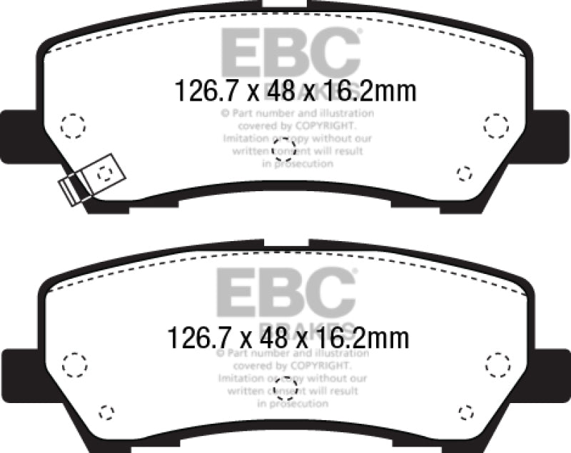 Plaquettes de frein arrière Bluestuff EBC 2015+ Ford Mustang 5.0L (avec pack Performance)