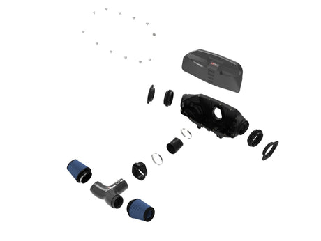 Système d'admission d'air aFe Black Series en fibre de carbone Pro 5R pour Chevrolet Corvette C8 V8 6,2 L 2020