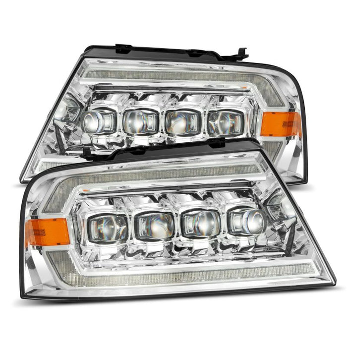 Phares AlphaRex 04-08 Ford F150 / 06-08 Lincoln Mark LT NOVA LED Proj Chrome avec Activ Light/Seq