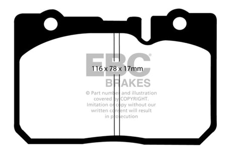 Plaquettes de frein avant EBC 95-00 Lexus LS400 4.0 Greenstuff