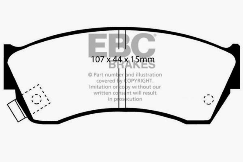 Plaquettes de frein avant EBC 97-01 Chevrolet Metro 1.3 Greenstuff