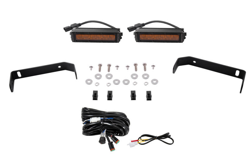 Kit de barre lumineuse à LED Diode Dynamics 19-21 Ford Ranger SS6 - Conduite ambrée