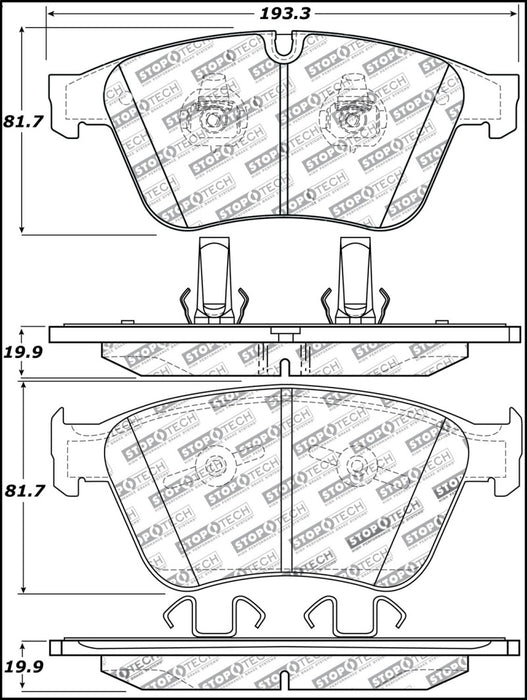 Plaquettes de frein StopTech Performance