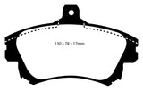 Plaquettes de frein avant EBC Yellowstuff pour Volvo S40 1.9 Turbo T4 (200 ch) 99-04
