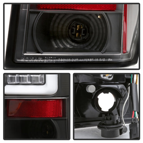 Feux arrière à LED Spyder Jeep Grand Cherokee 05-06 Version 2 - Noir
