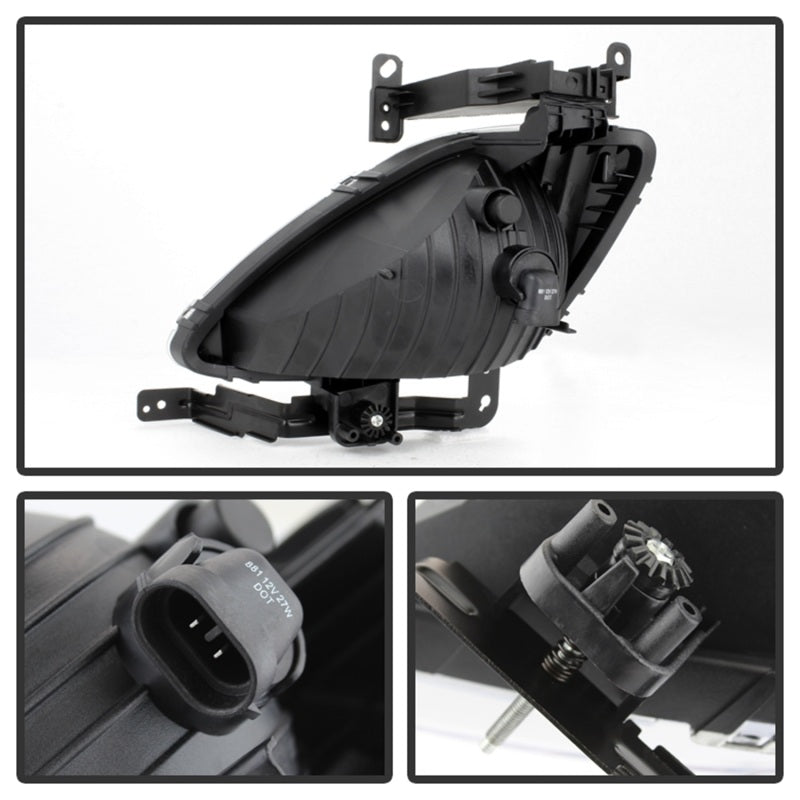 Phares antibrouillard Spyder Hyundai Elantra 2011-2013 de style OE avec interrupteur transparent FL-HYE2011-C