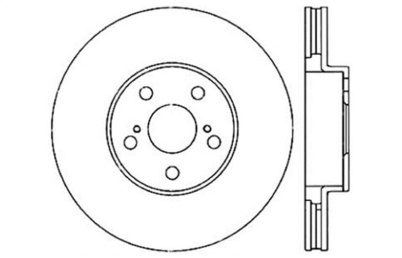 Rotor avant gauche fendu et percé StopTech pour Pontiac Vibe 03-08 / Scion tc 05-09