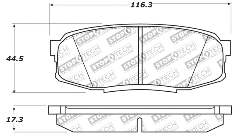 Plaquettes de frein arrière hautes performances StopTech 13-18 pour Toyota Land Cruiser