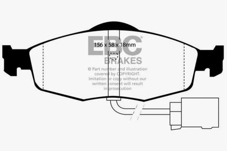 Plaquettes de frein avant EBC 95-00 Ford Contour 2.0 Ultimax2