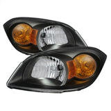 xTune Chevy Cobalt 05-10 Crystal Headlights Black HD-JH-CCOB05-AM-BK