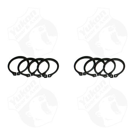 Yukon Gear (4) Anneaux élastiques à cercle complet / Compatible avec joint en U 297X avec essieu de rechange