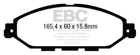 Plaquettes de frein avant EBC 14+ Infiniti QX60 3.5 Greenstuff