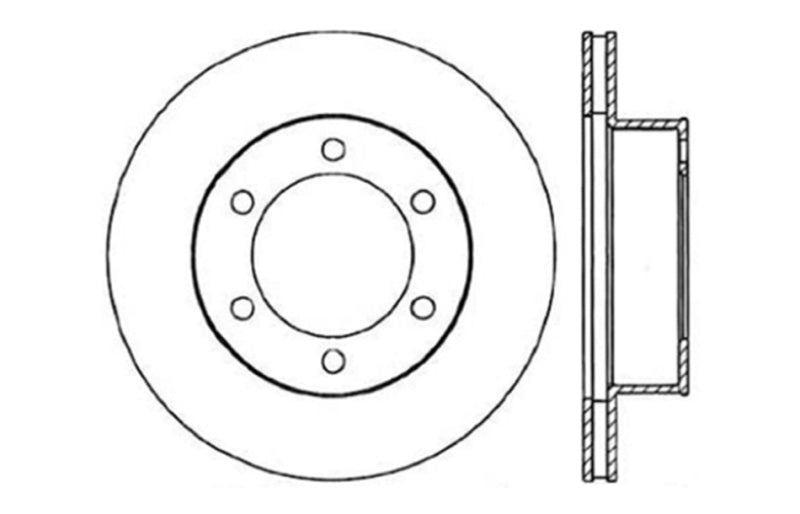 Rotor avant droit rainuré et percé StopTech pour Toyota Tacoma 95-03 (6 écrous) / 96-00 4Runner