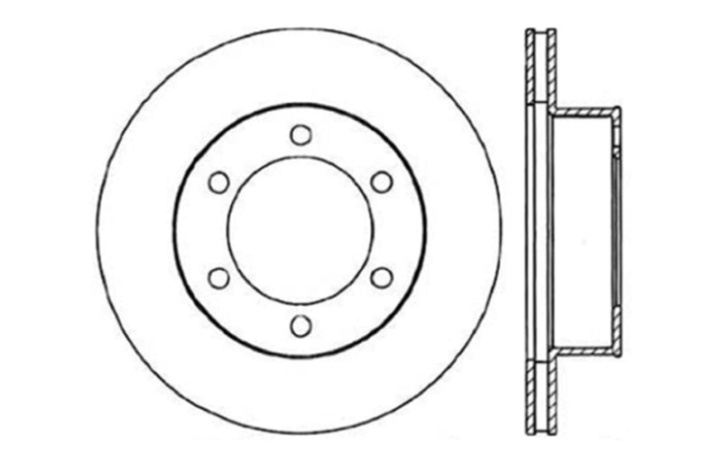 Rotor avant gauche rainuré et percé StopTech pour Toyota Tacoma 95-03 (6 écrous) / 96-00 4Runner