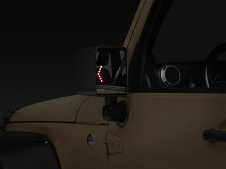 Rétroviseurs manuels à LED tout-terrain Raxiom 07-18 Jeep Wrangler JK avec clignotants