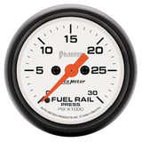 Manomètre de pression de rampe d'alimentation en carburant numérique Autometer Phantom 2-1/16 po 30 000 PSI pour moteur pas à pas