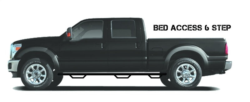 N-Fab Nerf Step 15-17 GMC - Chevy Canyon/Colorado Crew Cab 5 pieds - Noir brillant - Accès au lit - 3 pouces