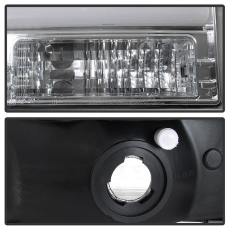 Phares de projecteur à barre lumineuse Spyder 99-04 Ford F-250 Super Duty - Chrome (PRO-YD-FF25099V2-LB-C)