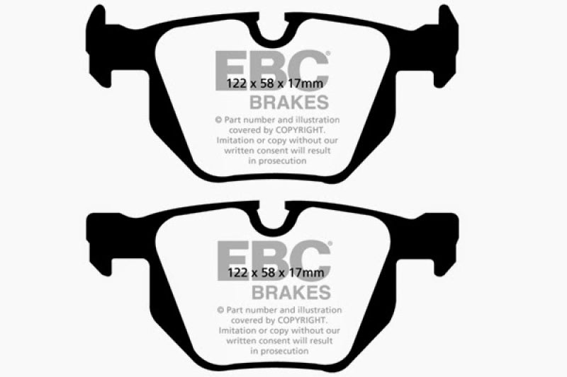 Plaquettes de frein arrière EBC 13+ pour BMW X1 3.0 Turbo (35i) Yellowstuff