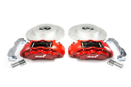 Kit de frein avant Alcon 2016+ Toyota Tacoma avec roues de 17 pouces et plus, rotors 352x30 mm, étriers rouges à 6 pistons