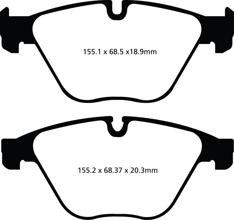 Plaquettes de frein avant EBC 10+ Greenstuff pour BMW 535i 3.0 Turbo (F10)
