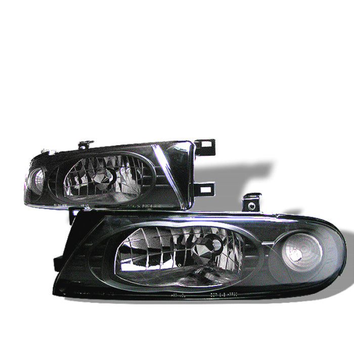 Spyder Nissan Altima 93-97 Crystal Headlights Black HD-YD-NA93-BK