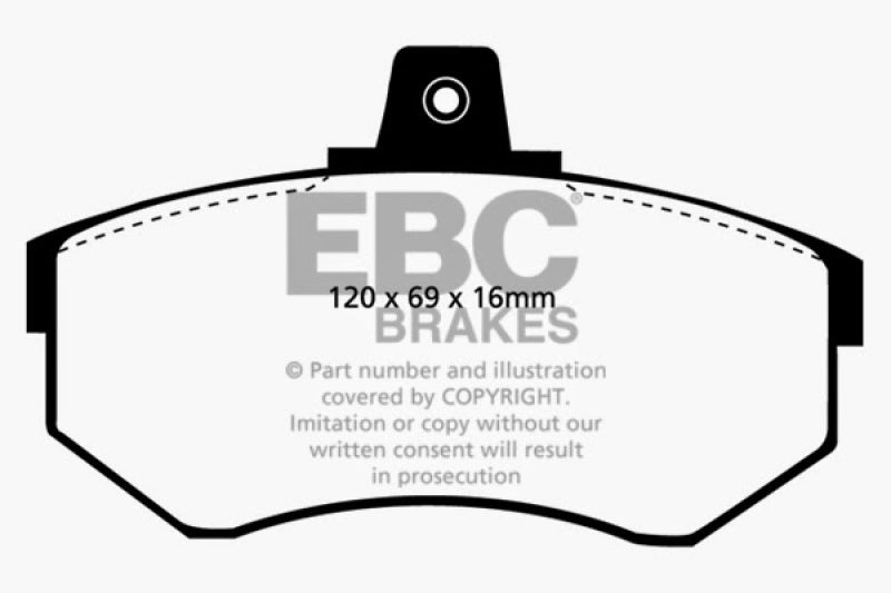 EBC 84-87 Audi 4000 1.8 Greenstuff Front Brake Pads