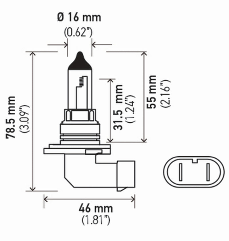 Hella Bulb 9006 12V 55W P22D T4 +50 (2)