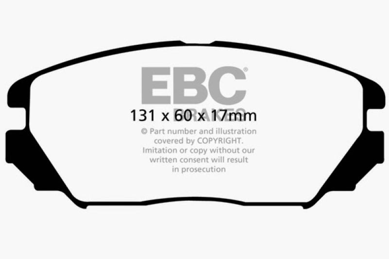 Plaquettes de frein avant EBC 08-09 Hyundai Azera 3.3 Greenstuff