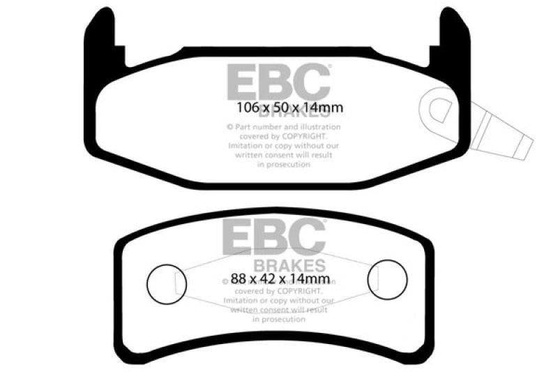 Plaquettes de frein arrière EBC 88-90 Buick Regal 2.8 Yellowstuff