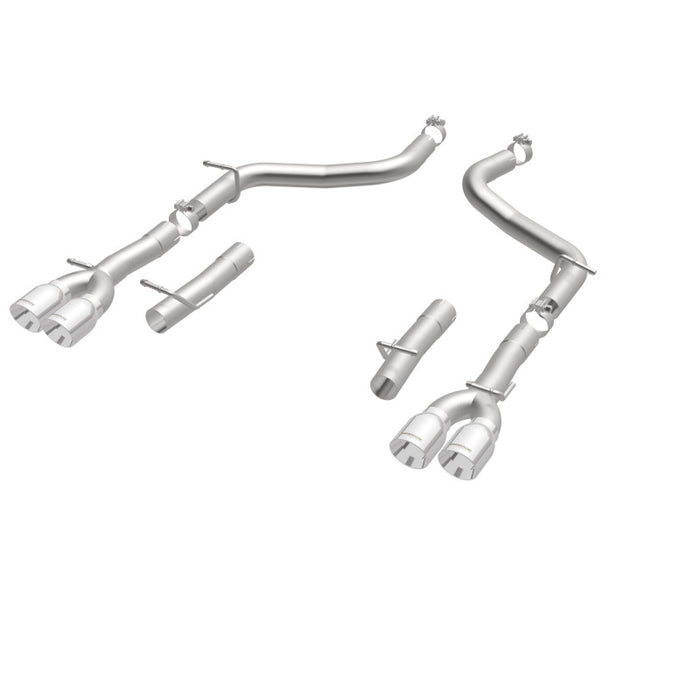 MagnaFlow Axle-Back, SS, 2.5in, Quad Split Rear 3.5in Tip 2015 Dodge Challenger 3.6L V6