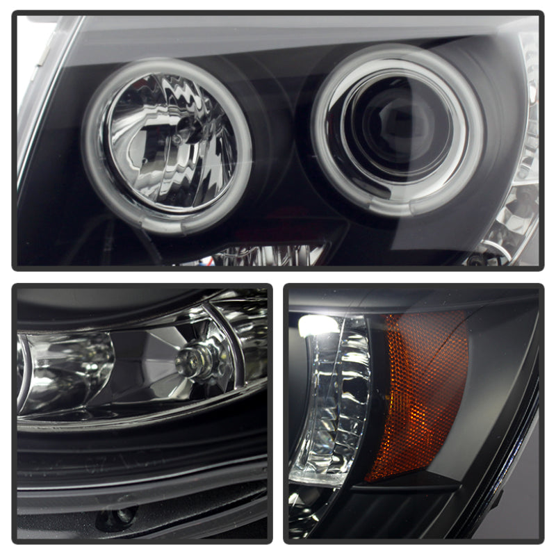 Phares de projecteur Spyder Toyota Tacoma 05-11 CCFL Halo LED Blk Smke PRO-YD-TT05-CCFL-BSM