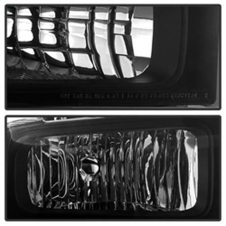 Phares Xtune en cristal pour Ford F250/350/450 Super Duty 05-07 Noir fumé HD-JH-FS05-AM-BSM