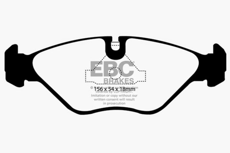 Plaquettes de frein avant EBC 90-98 Saab 9000 2.0 Yellowstuff