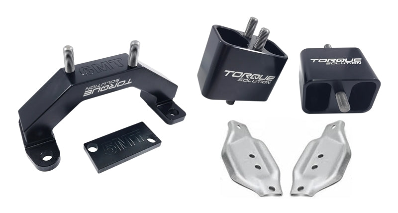 Supports de moteur/transmission Torque Solution Solid Billet avec plaques de montage - Subaru WRX 02-14