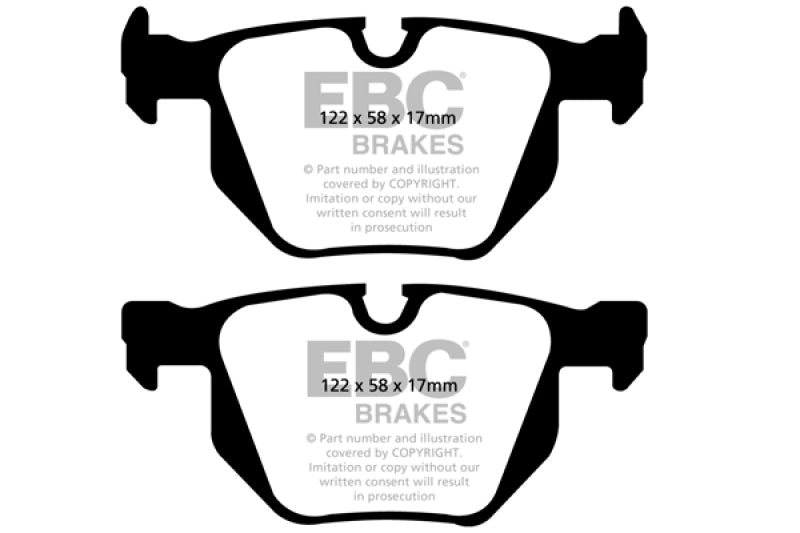 Plaquettes de frein arrière Greenstuff EBC 13+ pour BMW X1 3.0 Turbo (35i)