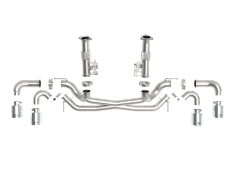 aFe MACH Force-Xp 3 po à 2-1/2 po 304SS Cat-Back (sans silencieux) 2020 Chevy Corvette 6,2 L - Embout poli