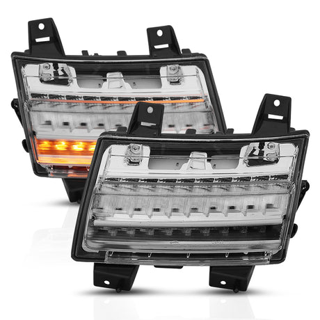 ANZO 18-19 Jeep Wrangler JL LED Chrome Clear avec signal séquentiel